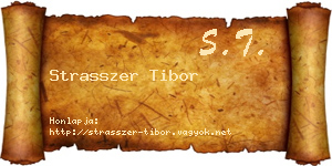 Strasszer Tibor névjegykártya